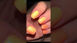 Little nails, loud statement Orange creamsicle nails for the win!#nails #gelnails #gel