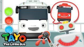 TOP5️Learn Colors with Gani the Red Bus! | Colorful Gas Station & More for Kids | Tayo English