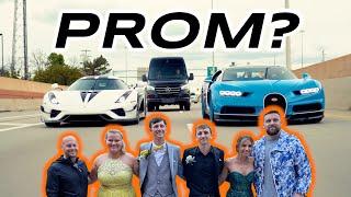 WE TOOK A BUGATTI & KOENIGSEGG TO PROM!!