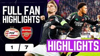 ARSENAL Demolish PSV! PSV 1-7 Arsenal UEFA Champions League Highlights