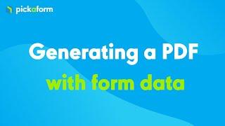Pickaform - Generating a PDF document from a docx template