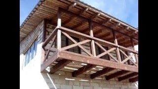 Концепция балкона в частном доме: отделка деревом/balcony wood trim their own hands