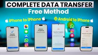 How to transfer complete data from OLD iPhone to New iPhone & Android to iPhone | Esim & Whatsapp