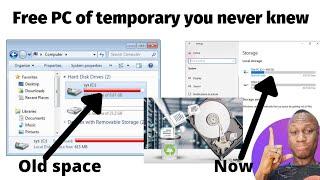 how to clean your pc off temporary files #shorts