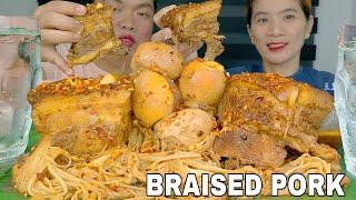 BRAISED PORK WITH ENOKI MUSHROOM | MUKBANG PHILIPPINES