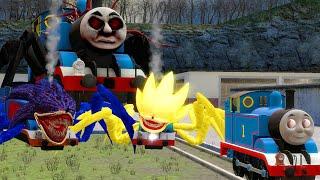 Building a Thomas Train Chased By Cursed Thomas Train, Thomas Eater and Friends in Garry's Mod!!