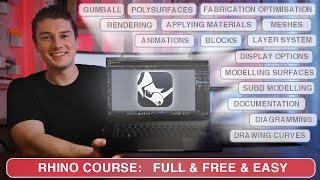 Rhino Course: Beginner to Advanced in 2.5hrs