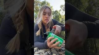 Making a bubble tea while out hiking #ytshorts #australia #outback