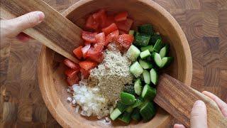 Eat cucumbers and tomatoes like this