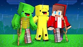 JJ and Mikey Have Broken Leg and Their Friend Banana Kid Help them Walk - Maizen Minecraft Animation