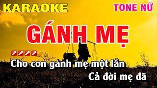 Karaoke Gánh Mẹ Tone Nữ Nhạc Sống Beat Chuẩn | Karaoke Hoàng Luân