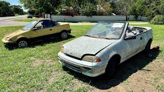 I Bought 2 Abandoned Geo Metro Convertibles for $375 - Will They Run?