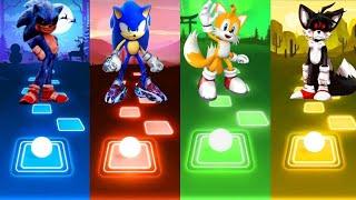 Sonic Exe Vs Sonic Prime Vs Tails Vs Tails Exe Tiles Hop EDM Ruhs