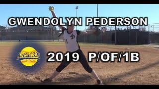 Gwendolyn Pederson. 2019 RHP/OF/1B Softball Recruit/Skills Video