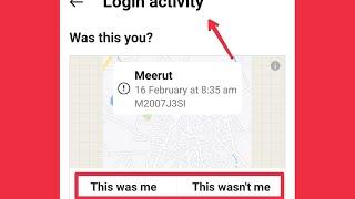 Instagram Login Activity was this You || Select This was me & This wasn't me Problem Solve