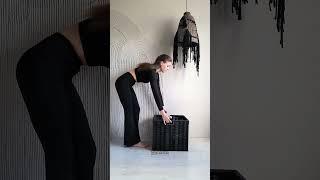 Черный плетеный короб для хранения Корзина для белья в ванную постирочную Органайзер Декор для дома