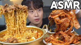 [와차밥] 갓담근 아삭아삭 겉절이 차돌된장라면 비빔밥김밥 리얼사운드 먹방 요리 레시피 MUKBANG ASMR REAL SOUND EATING SHOW COOKING RECIPE