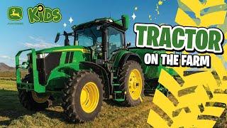 Big Tractors on the Farm!  | John Deere Kids