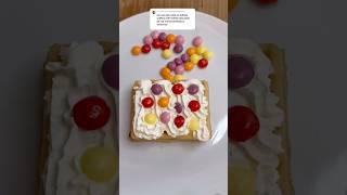 Skittles desserts waffle ! 