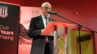 Stoke City chairman Peter Coates at the launch of the Football Trail exhibition in Hanley