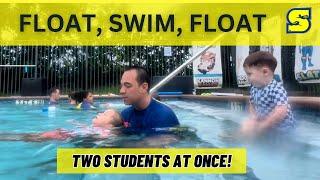 TEACHING 3 YEAR OLD TO FLOAT AND THEN SWIM FLOAT SWIM | Superhero Swim Semi Private Lesson