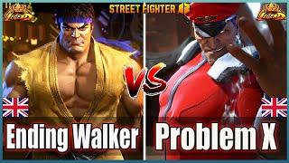 Street Fighter 6 Ending Walker (RYU)  Vs  Problem X (M Bison #1)Best Room MatchFightingGameWorldX