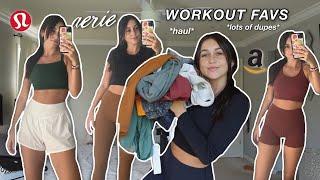 my fav workout clothes *try on haul* (lululemon, amazon, aerie, etc)