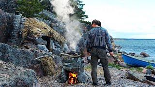 9 Days Alone: Building a Primitive Shelter on a Beach