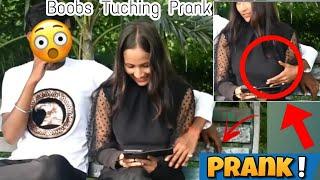 Boobs Touching Prank  // Public Recation // Cute Girl Prank //