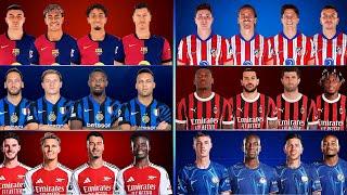 2025 Football Comparison - Barcelona vs Atletico Madrid vs Inter Milan vs Milan v Arsenal v Chelsea