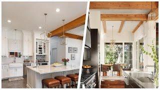 75 Beautiful Exposed Beam Kitchen With Gray Backsplash Design Ideas #�948 �