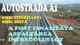 Autostrada A1 Sibiu Pitești lot1 Sibiu Boița filmat complet în 30 11 2022 #autostradasibiupitesti