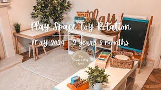 Toy Rotation & Play Space Walkthrough | Montessori inspired playroom - May 2024