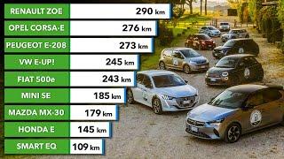 Real-world range of 9 electric compact cars