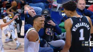 Wemby has words for Russell Westbrook after thinking Russ tried to injure him 