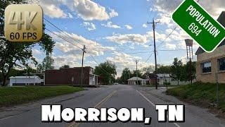 Driving Around Small Town Morrison, TN in 4k Video