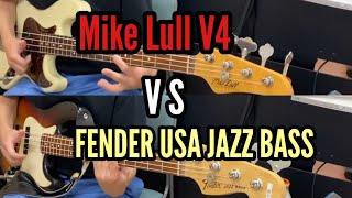 Mike Lull V4(rose alder)vs Fender USA(rose alder) 4strings bass Sound Check