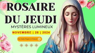 ROSAIRE DE GUÉRISON: MYSTÈRES LUMINEUX, ROSAIRE DU JEUDI28 NOVEMBRE 2024 PRIÈRE POUR LE BONHEUR