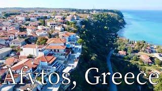 Afytos, Halkidiki, Greece - by drone [4K]. #halkidiki