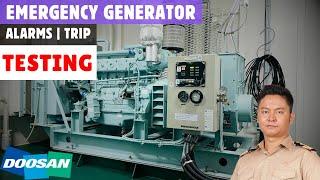 Emergency Generator Engine | Alarms and Trip Testing | Marine Engineering | Technical Vlog : 109