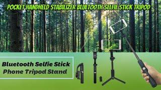 Pocket Handheld Stabilizer Bluetooth Selfie Stick With Remote Control Smartphone Tripod Stand