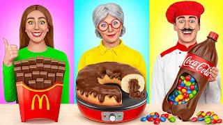 Me vs Grandma Cooking Challenge | Chocolate Food Challenge by Multi DO