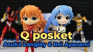 Q posket Rei Ayanami Plugsuit Ver.A & Asuka Langley Plugsuit Ver.B | Evangelion Banpresto Figure