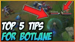 TOP 5 TIPS FOR BOTLANE IN SOLOQUEUE - LEARNING FROM THE PROS - CAEDREL