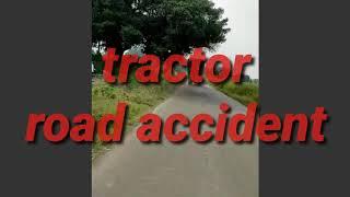 Road Accident.Tractor And Truck. drive carefully.