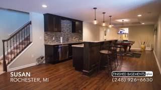 Beautiful Finished Basement Family Room in Rochester, MI | Customer Testimonial