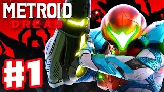 Metroid Dread - Gameplay Walkthrough Part 1 - Samus Hunted by E.M.M.I. (Nintendo Switch)