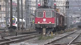 Schweizer Eisenbahnen  Pratteln  am 20 Dezember 2024