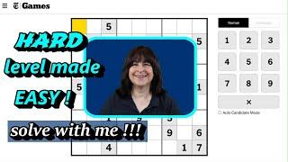 Easy Solving for HARD Level Sudoku Puzzles: Solve With Me