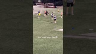 미국에서 축구하기 (Football in US): Red vs Gray, cross & finish ️